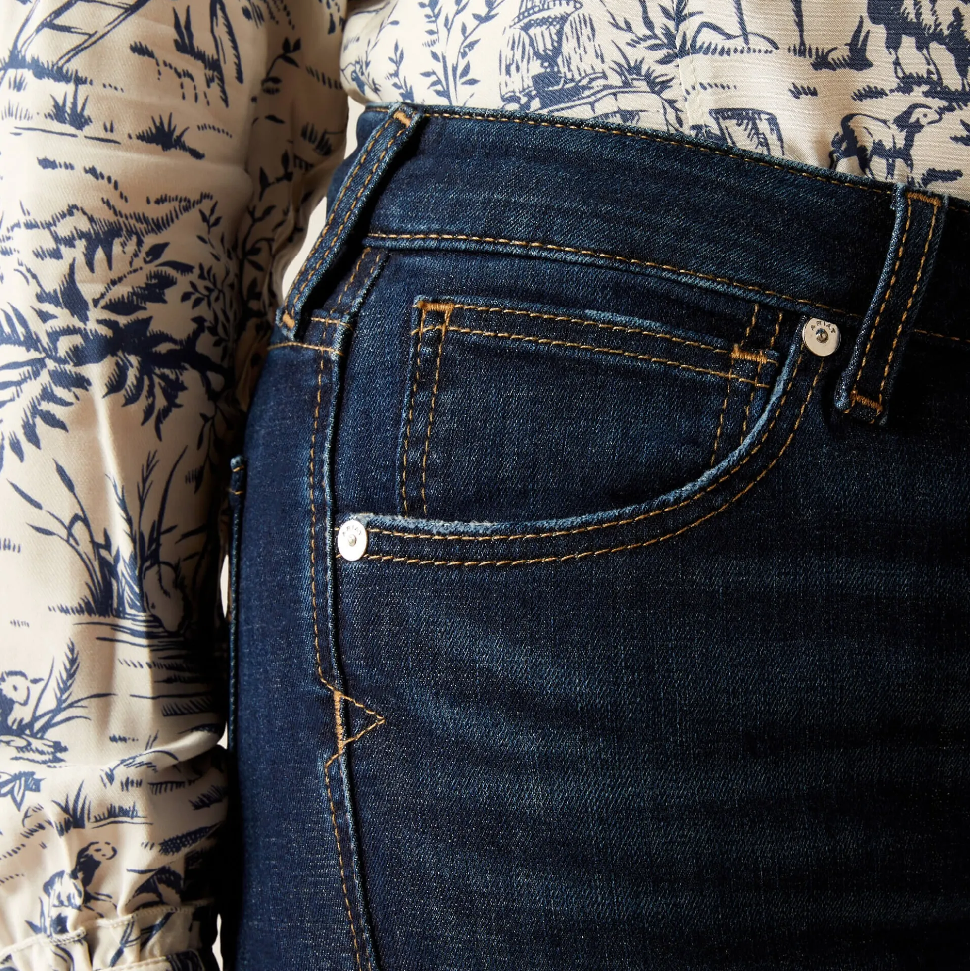 High Rise Bridle Skinny Jeans