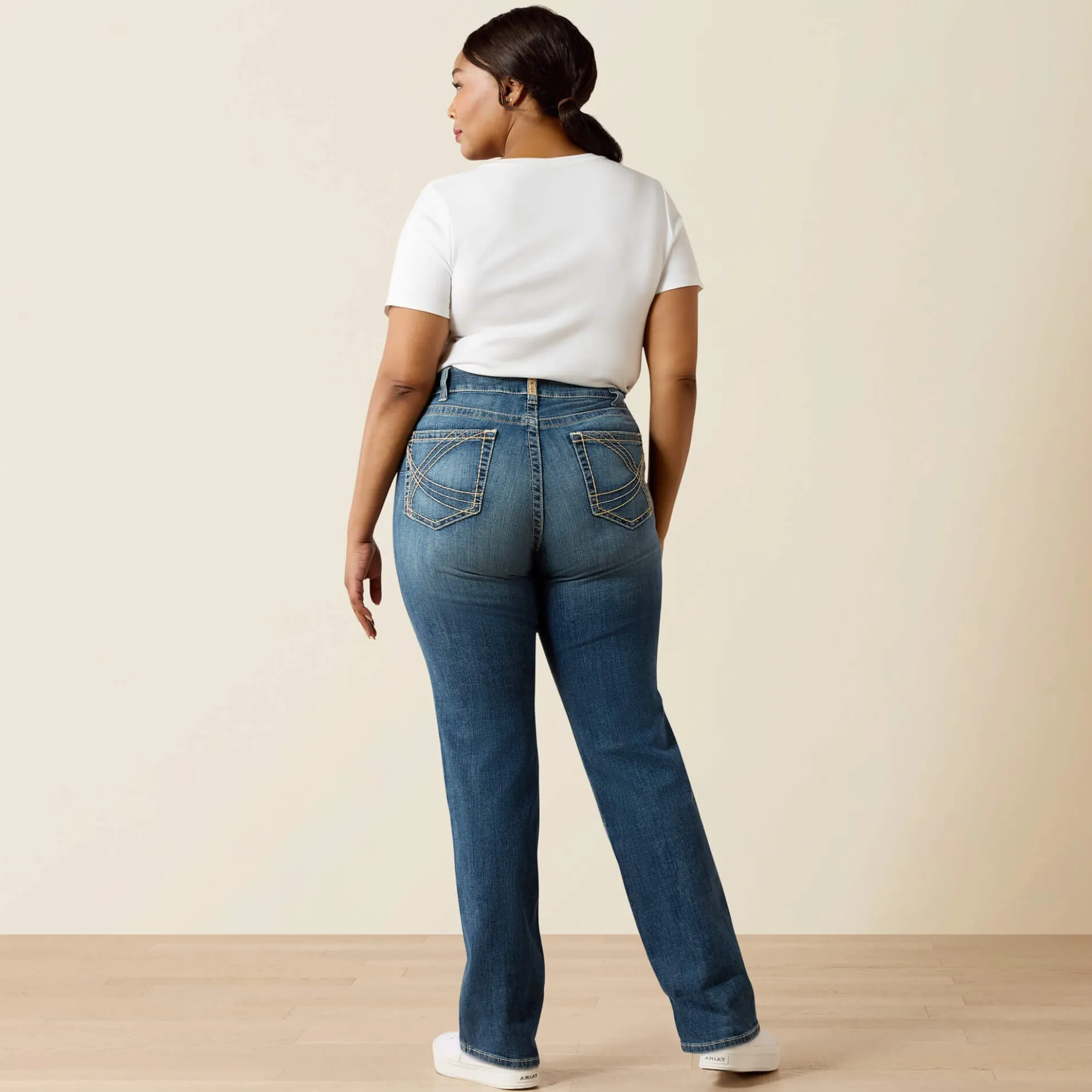Mid Rise Estelle Straight Leg Jeans