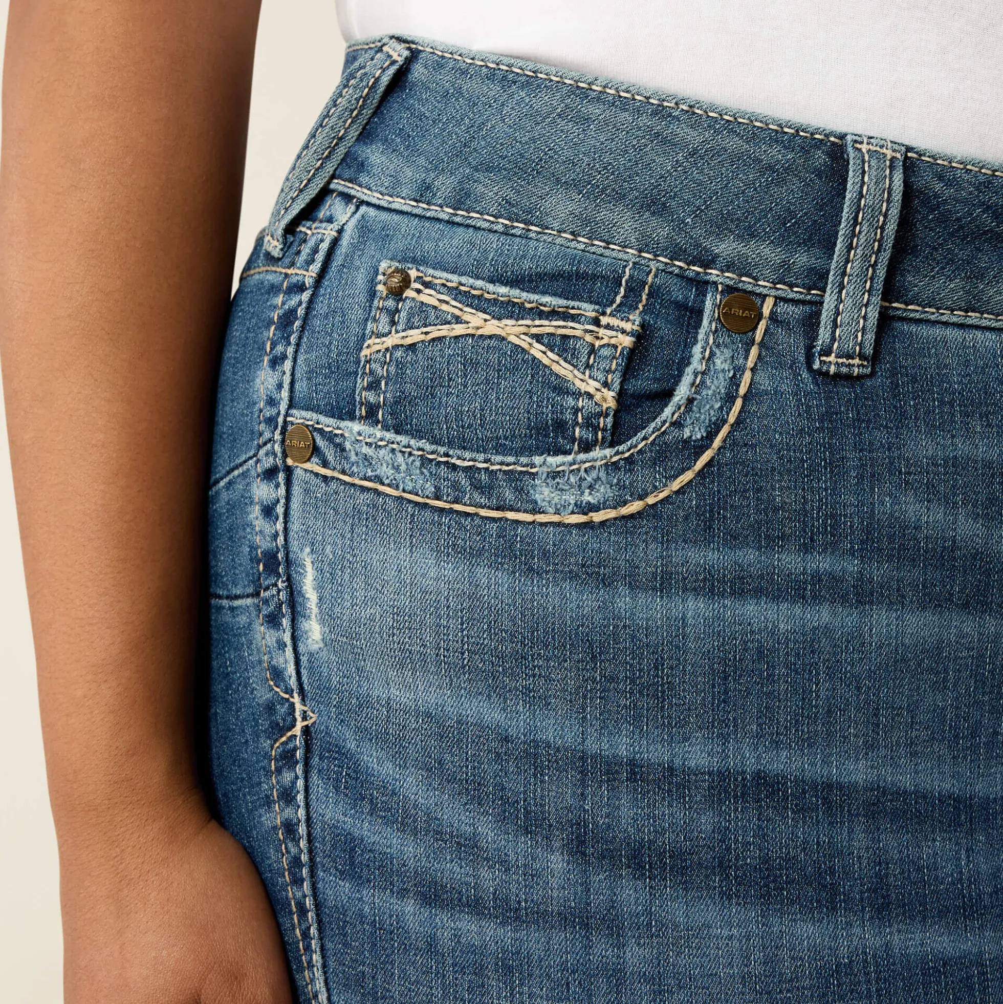 Mid Rise Estelle Straight Leg Jeans