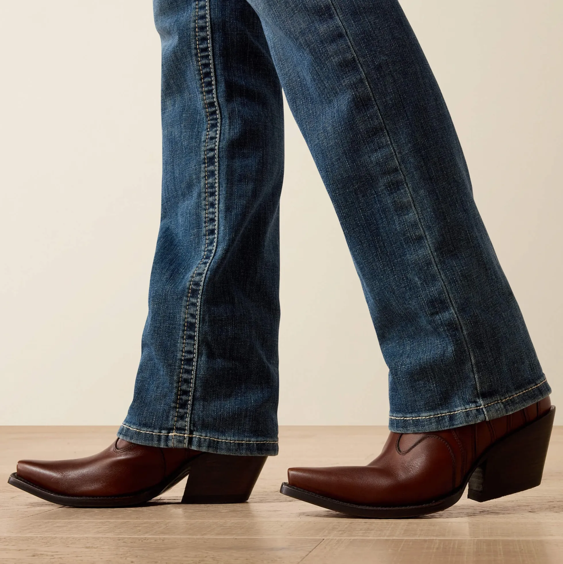 Mid Rise Estelle Straight Leg Jeans