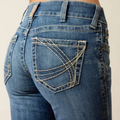 Mid Rise Estelle Straight Leg Jeans