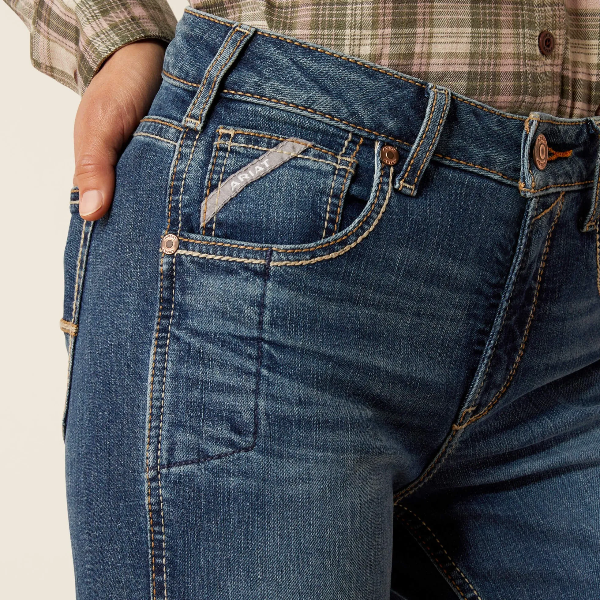 Rebar High Rise Riveter DuraStretch Straight Leg Jeans