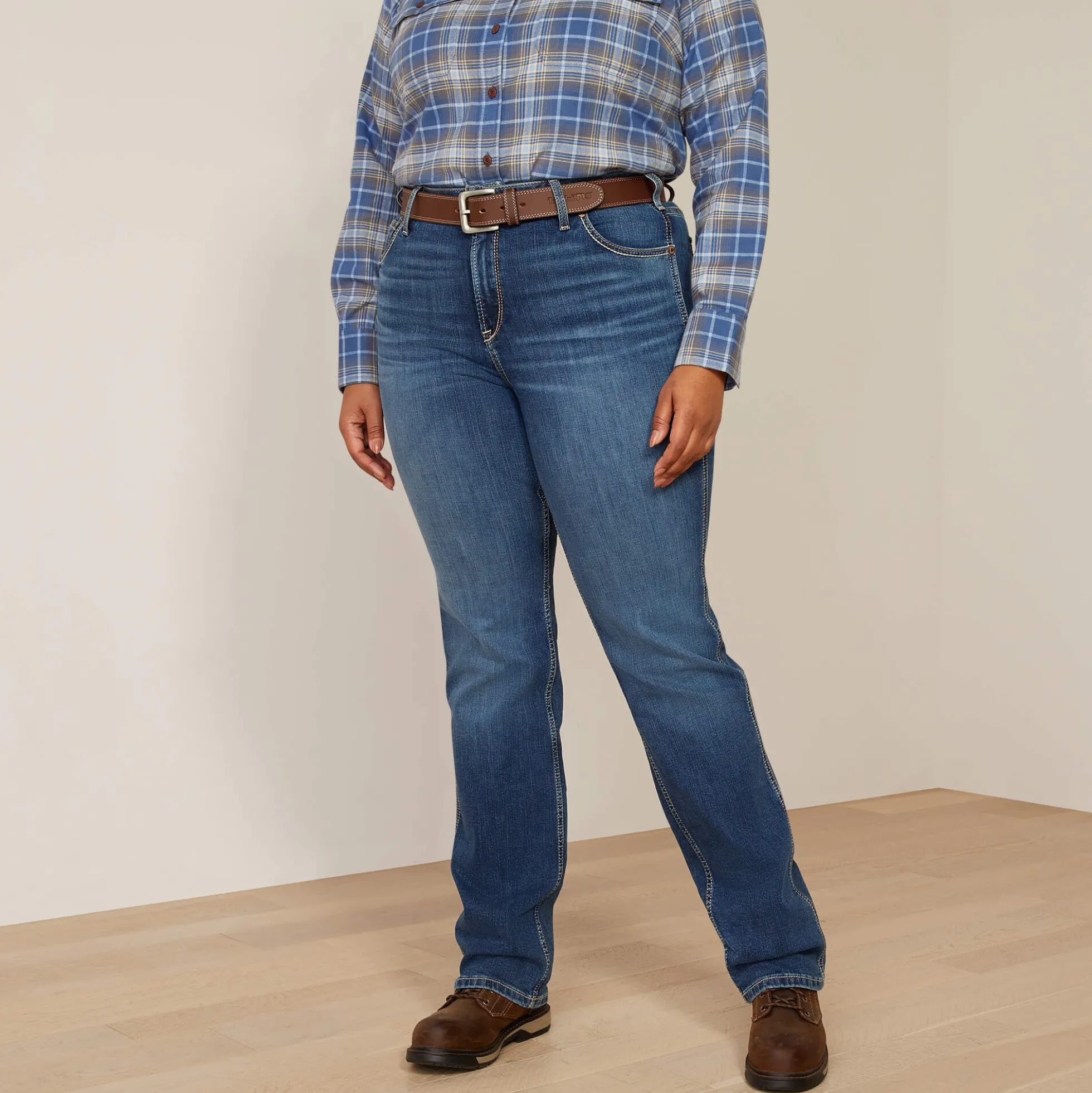 Rebar High Rise Riveter DuraStretch Straight Leg Jeans