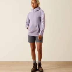 Rebar Lightweight Logo 1/2 Zip Hoodie