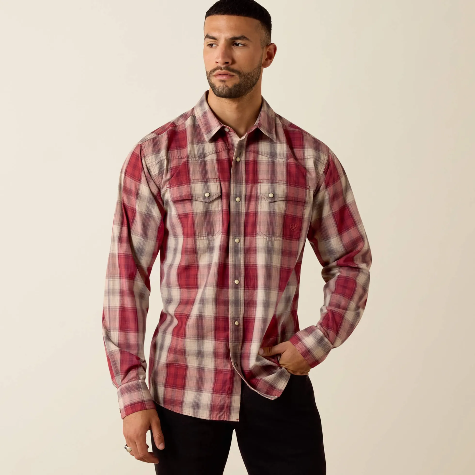 Retro Hawthorne Fitted Western Snap Shirt