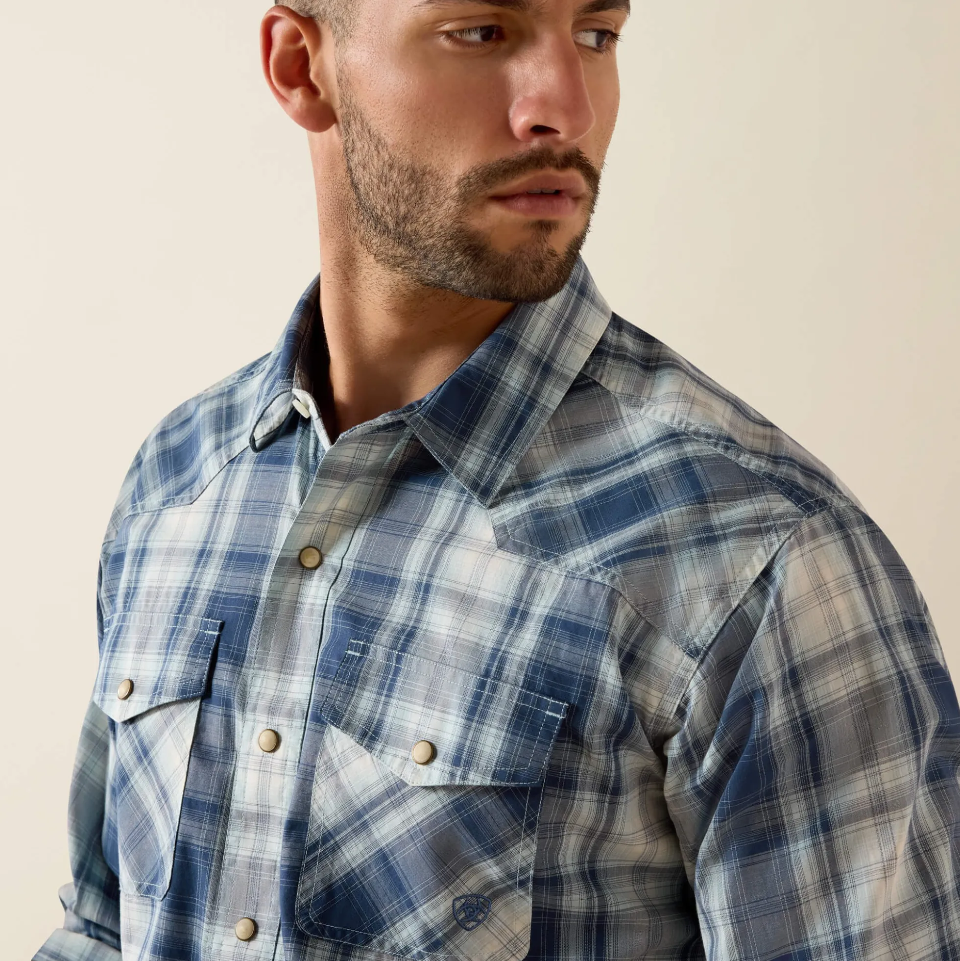 Retro Heathcliff Fitted Western Snap Shirt