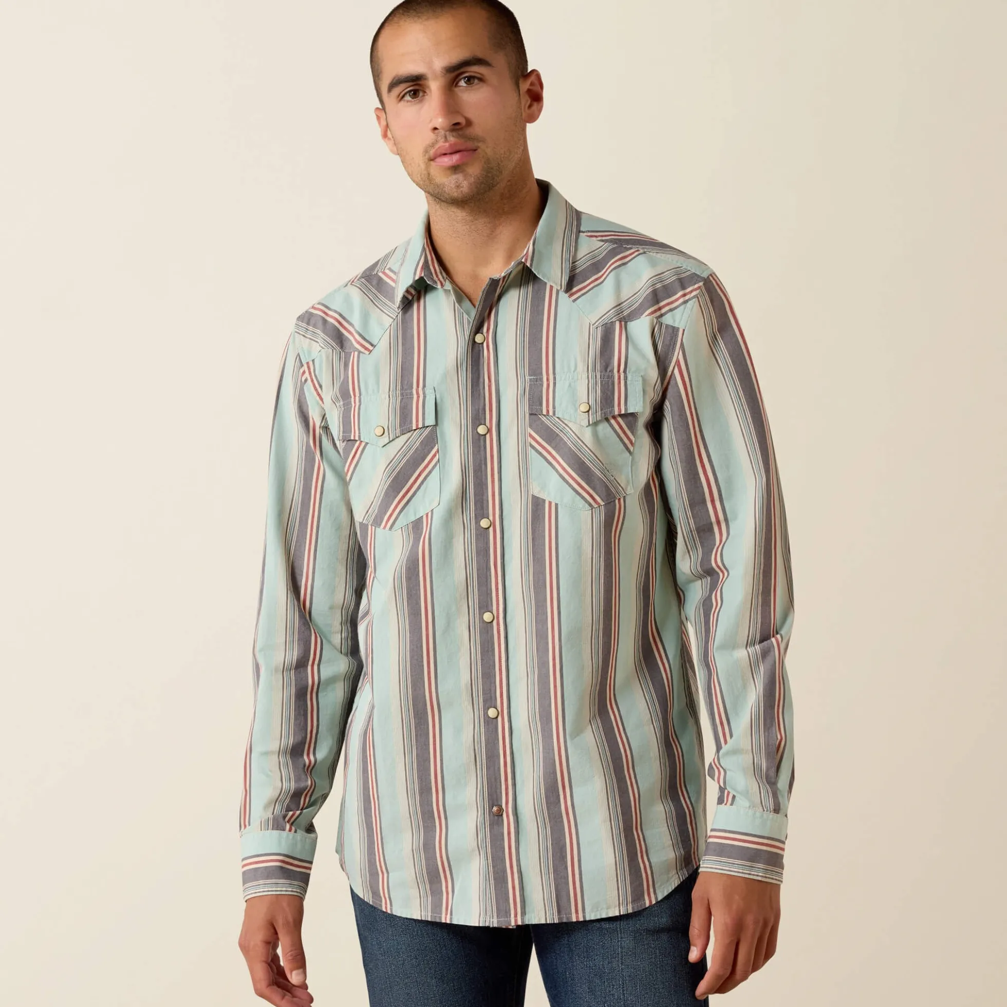 Retro Hesperus Fitted Western Snap Shirt