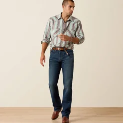 Retro Hesperus Fitted Western Snap Shirt