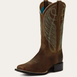 Round Up Wide Square Toe Western Boot