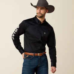 Team Logo Twill Fitted Western Shirt